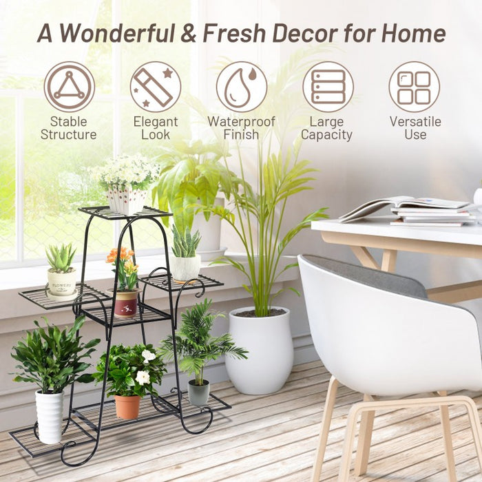 Modern Outdoor 7-Tier Plant Stand Flower Pot Rack