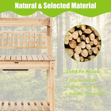 Load image into Gallery viewer, Outdoor Garden Wooden Sliding Top Plant Potting Bench
