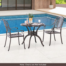 Load image into Gallery viewer, Costway Outdoor Round Dining Table with Umbrella Hole - Suitable for Courtyard, Backyard, and Garden
