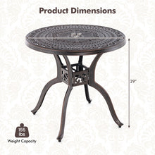 Load image into Gallery viewer, Costway Outdoor Round Dining Table with Umbrella Hole - Suitable for Courtyard, Backyard, and Garden
