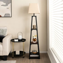 Load image into Gallery viewer, Modern Triangular 3-Tier Illuminated Storage Floor Lamp
