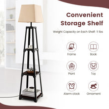 Load image into Gallery viewer, Modern Triangular 3-Tier Illuminated Storage Floor Lamp
