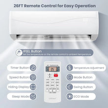 Load image into Gallery viewer, 24000 BTU 18.5 SEER2 208-230V Ductless Mini Split Air Conditioner and Heater

