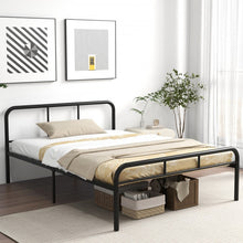Charger l&#39;image dans la galerie, Costway Furniture:Black Metal Bed Frame with Under-Bed Storage Space
