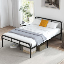 Charger l&#39;image dans la galerie, Costway Furniture:Black Metal Bed Frame with Under-Bed Storage Space
