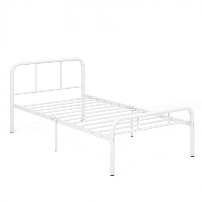 Modern Minimalist Metal Platform Bed Frame with Storage Space