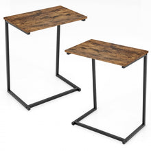 Load image into Gallery viewer, Costway Industrial Style C-Shaped Side Table - Suitable for Living Room, Bedroom, and Study
