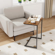 Load image into Gallery viewer, Costway Industrial Style C-Shaped Side Table - Suitable for Living Room, Bedroom, and Study
