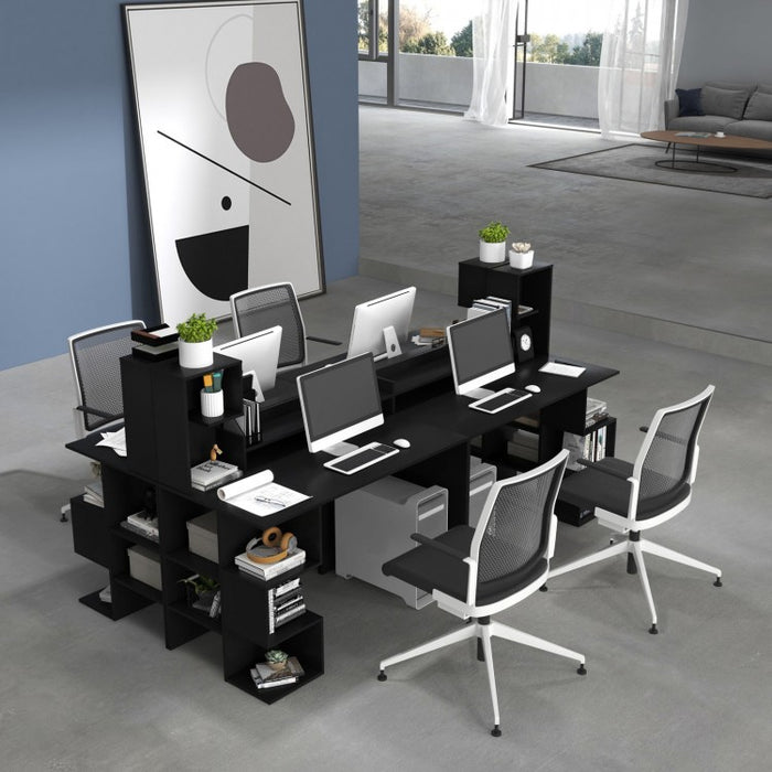 Multifunctional Modern Minimalist Office Computer Desk with Storage Shelves