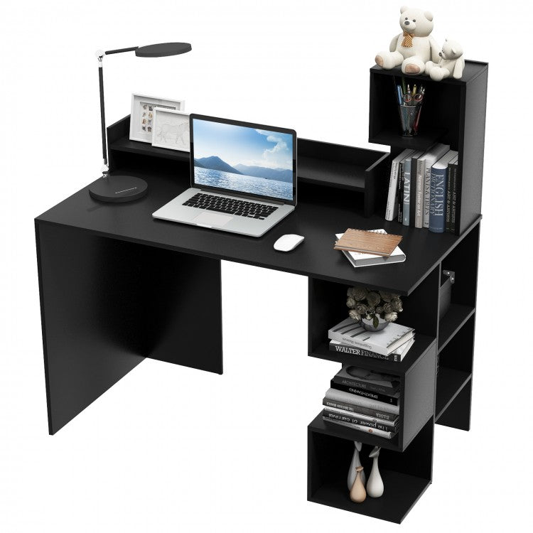 Multifunctional Modern Minimalist Office Computer Desk with Storage Shelves