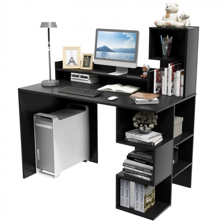 Multifunctional Modern Minimalist Office Computer Desk with Storage Shelves