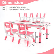 Load image into Gallery viewer, Multi-Functional Graffiti Toddler Table and Chairs Set - 5 Piece Child Furniture
