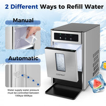 Charger l&#39;image dans la galerie, Kitchen Silver Countertop Ice Maker with Ice Scoop and Water Tray
