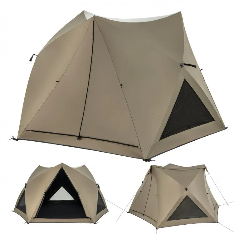 Costway Outdoor Pop-Up Beach Tent for Family with Waterproof Skylight - Suitable for Beach, Camping, and Travel