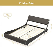 Load image into Gallery viewer, Modern Minimal Faux Leather Curved Headboard Soft Padded Bed Frame
