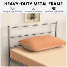 Load image into Gallery viewer, Modern Minimalist Silver Steel Tube Metal Bed Frame with Storage Underneath
