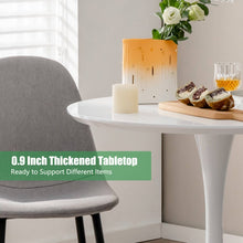 Load image into Gallery viewer, Costway White Modern Round Dining Table Set with Anti-Slip Pads - Seats 4, Suitable for Restaurant and Café
