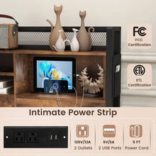 Load image into Gallery viewer, Country Industrial Metal Bed Frame with 4-Drawer Nightstand
