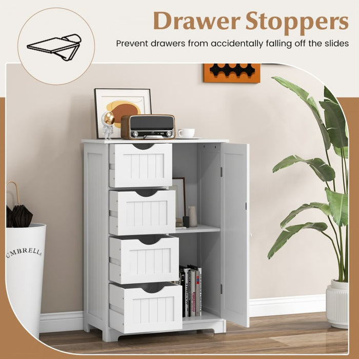 Multipurpose Storage Cabinet with 4 Drawers, Wooden
