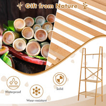 Load image into Gallery viewer, Multifunctional 4-Tier Bamboo Ladder Bookshelf Decorative Storage Rack

