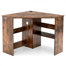 Load image into Gallery viewer, Corner Workstation with Storage Shelves for Bedroom Office and Computer Desk
