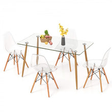 Charger l&#39;image dans la galerie, Minimalist Dining Table Set for 4 with 4 Chairs - Suitable for Restaurant and Cafe
