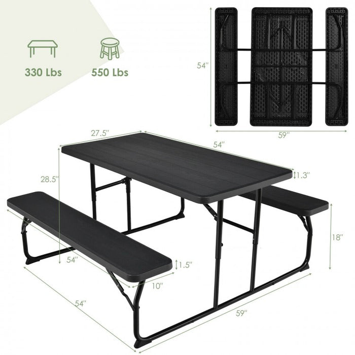 Outdoor Dining Table and Chair Set - 3-Piece Set Suitable for Backyard and Outdoor Gatherings