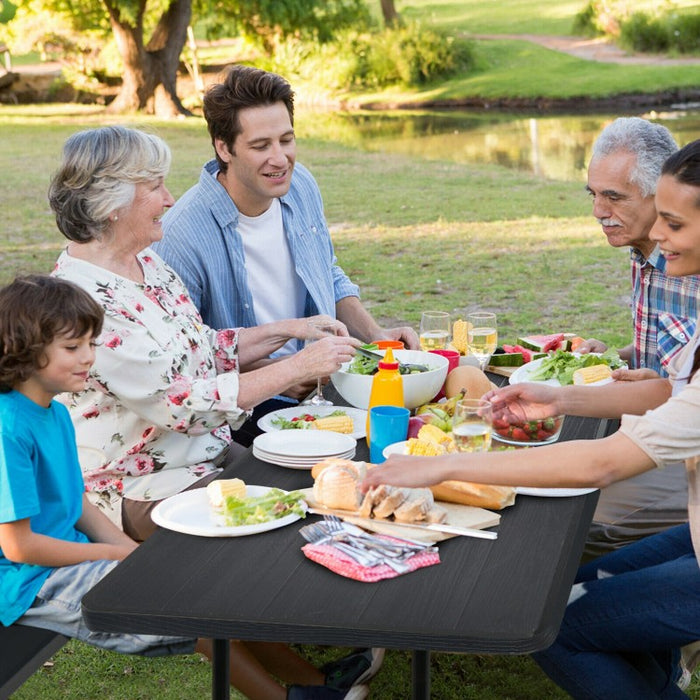 Outdoor Dining Table and Chair Set - 3-Piece Set Suitable for Backyard and Outdoor Gatherings