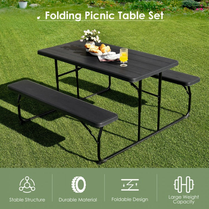 Outdoor Dining Table and Chair Set - 3-Piece Set Suitable for Backyard and Outdoor Gatherings