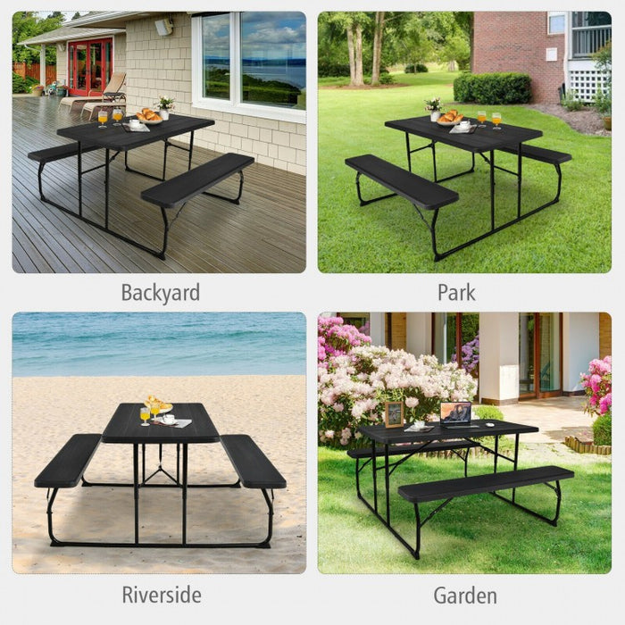 Outdoor Dining Table and Chair Set - 3-Piece Set Suitable for Backyard and Outdoor Gatherings
