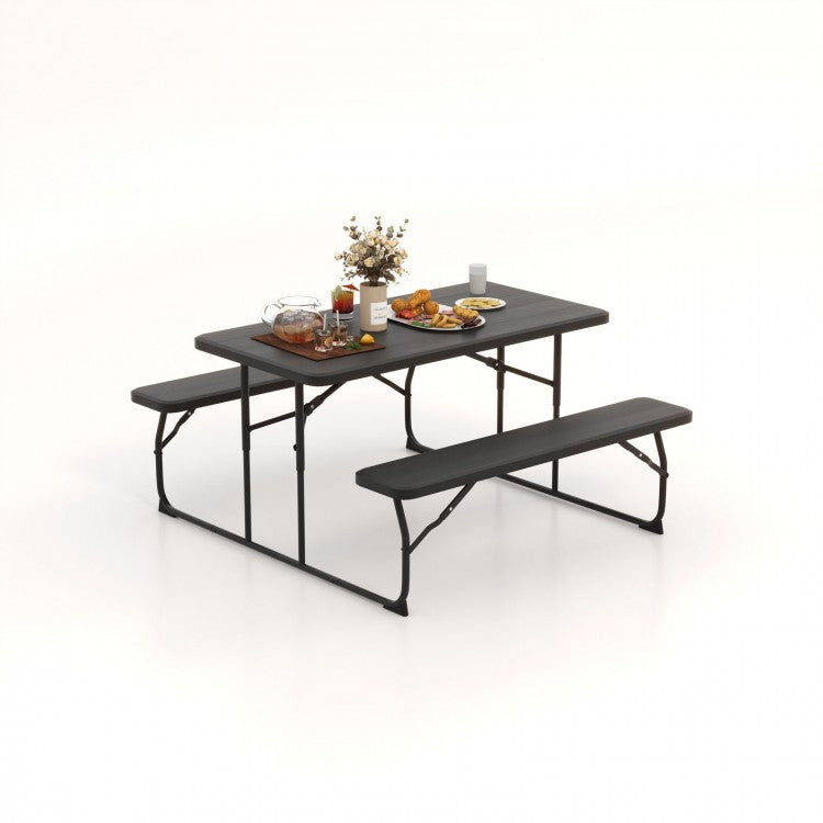 Outdoor Dining Table and Chair Set - 3-Piece Set Suitable for Backyard and Outdoor Gatherings