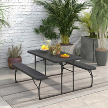 Charger l&#39;image dans la galerie, Outdoor Dining Table and Chair Set - 3-Piece Set Suitable for Backyard and Outdoor Gatherings
