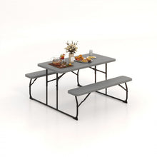 Charger l&#39;image dans la galerie, Outdoor Dining Table and Chair Set - 3-Piece Set Suitable for Backyard and Outdoor Gatherings
