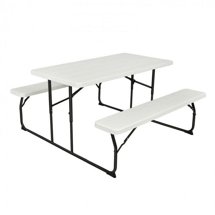 Outdoor Dining Table and Chair Set - 3-Piece Set Suitable for Backyard and Outdoor Gatherings