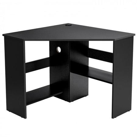 Corner Workstation with Storage Shelves for Bedroom Office and Computer Desk