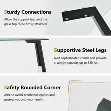 Load image into Gallery viewer, Modern Minimalist Coffee Table with Tempered Glass Top - Suitable for Living Room and Cafe
