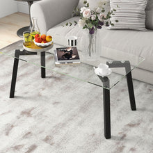 Load image into Gallery viewer, Modern Minimalist Coffee Table with Tempered Glass Top - Suitable for Living Room and Cafe
