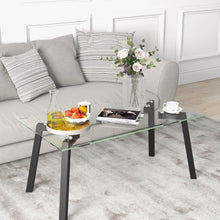 Load image into Gallery viewer, Modern Minimalist Coffee Table with Tempered Glass Top - Suitable for Living Room and Cafe
