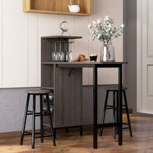 Load image into Gallery viewer, Modern Counter Height Dining Room Sets - 3-Piece Set with Wine Glass Rack and Wine Storage - Suitable for Restaurant and Bar
