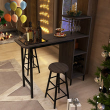 Load image into Gallery viewer, Modern Counter Height Dining Room Sets - 3-Piece Set with Wine Glass Rack and Wine Storage - Suitable for Restaurant and Bar
