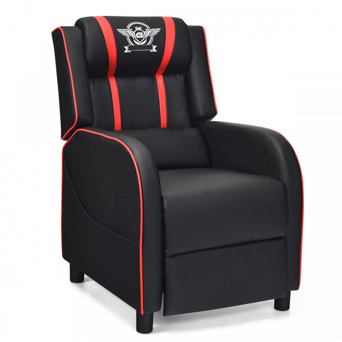 Multi-Functional PU Leather Gaming Massage Recliner Chair with Footrest
