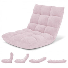 Load image into Gallery viewer, 14-Level Adjustable Padded Floor Chair with Easy Storage
