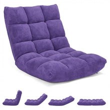 Load image into Gallery viewer, 14-Level Adjustable Padded Floor Chair with Easy Storage
