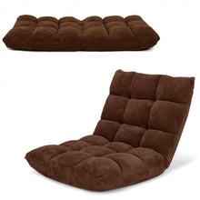 Load image into Gallery viewer, 14-Level Adjustable Padded Floor Chair with Easy Storage
