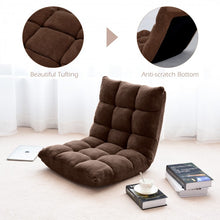 Load image into Gallery viewer, 14-Level Adjustable Padded Floor Chair with Easy Storage
