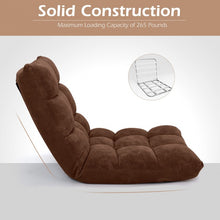 Load image into Gallery viewer, 14-Level Adjustable Padded Floor Chair with Easy Storage
