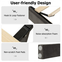 Load image into Gallery viewer, Gray Tufted Velvet Headboard Quiet Bed Frame with Storage Underneath
