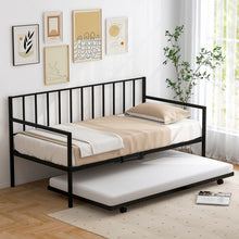 Load image into Gallery viewer, Modern Minimalist Sofa Bed with Pull-Out Wheeled Bed for Two
