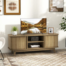 Load image into Gallery viewer, TV Stand for 55 Inch TV with Dual Sliding Doors and Shelves
