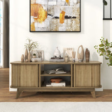 Load image into Gallery viewer, TV Stand for 55 Inch TV with Dual Sliding Doors and Shelves
